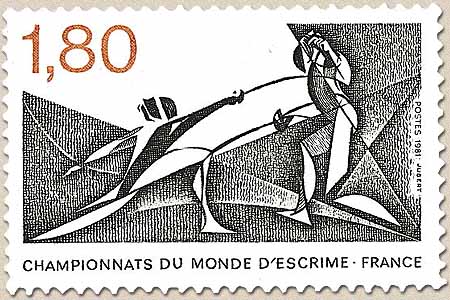 Timbre: Championnat du monde d'Escrime