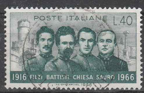 Timbre: Cinquantenaire de la mort de quatre patriotes
