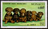 Timbre: Exposition canine internationale de Monté Carlo